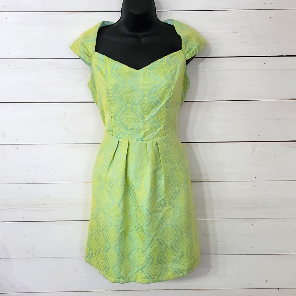 Calling all Rockabilly Gals! Annabella Retro Geometric Dress